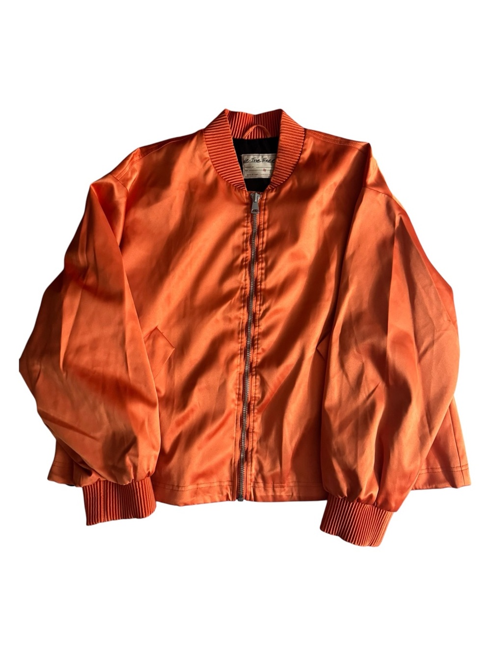 Free People We The Free Orange Satin Jacket